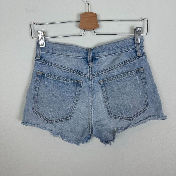 We The Free Shorts Hig Rise Cut Off Shorts 24 Boho Denim Western Festival Summer - Picture 6 of 7
